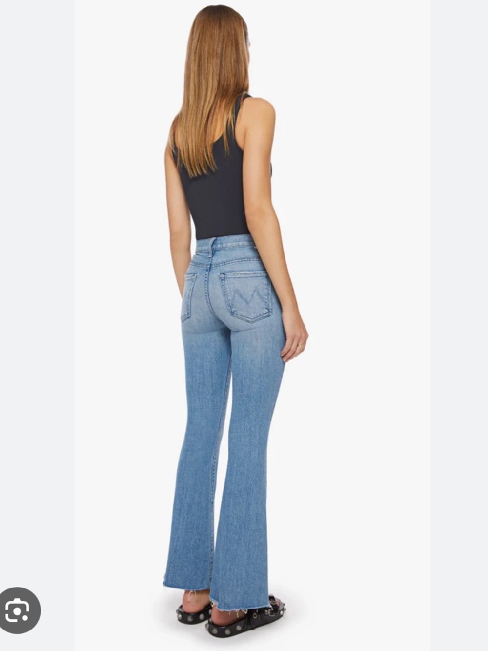 Mother Denim The Weekender Fray Women's Mid-Rise Flare Jeans 25 - Picture 4 of 16